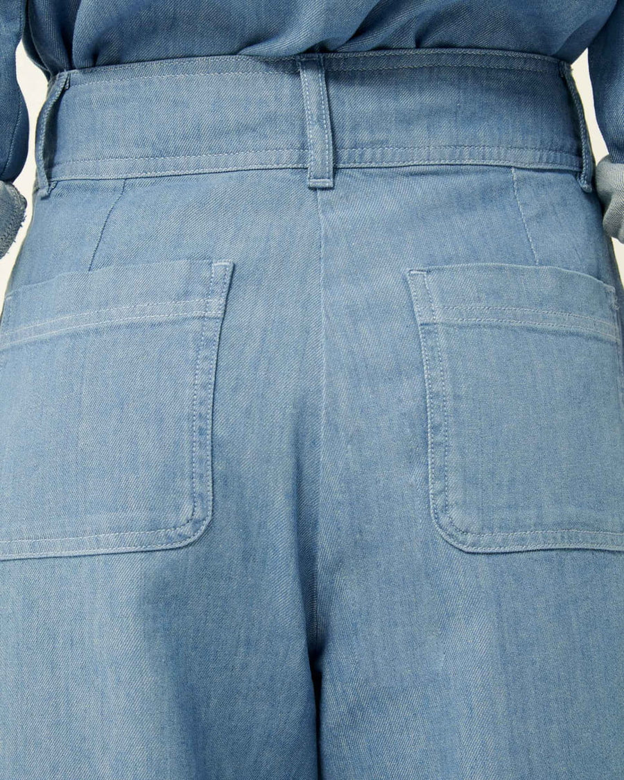 MANHATTI Pantalon Ample Provencia Blue