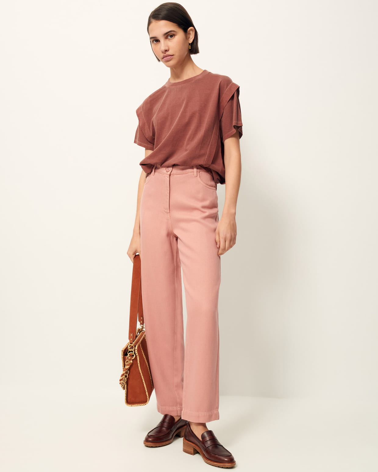 NICA Pantalon Droit Rose d Arles