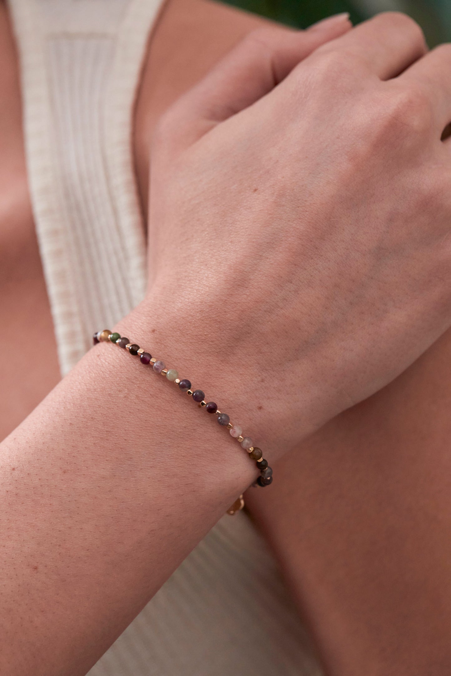 Wellness Tourmaline Amelia Bracelet Gold Plated