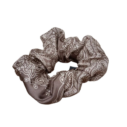 Minimal Bandana Silk Scrunchy
