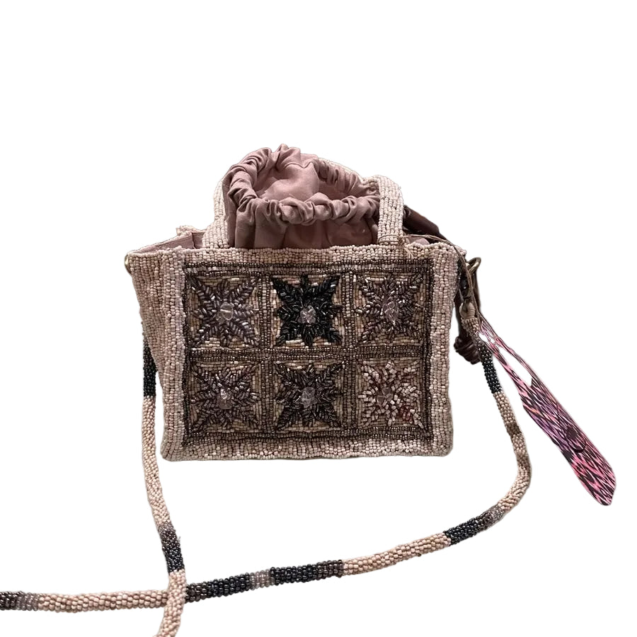 Lily - Cotton Bag With Beads Embroidery