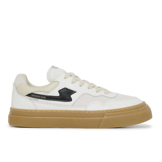 White Gum Pearl S Strike Leather Mix Sneakers (unisex)