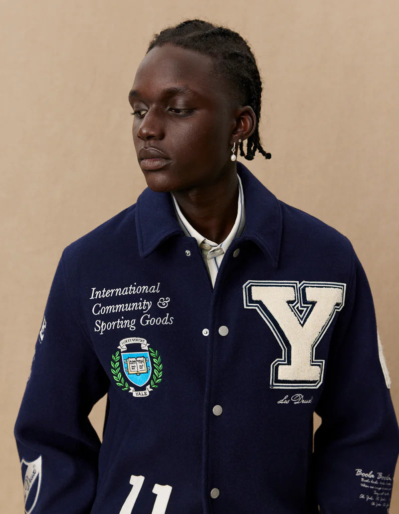 LES DEUX Yale Wool Varsity Jacket kapok