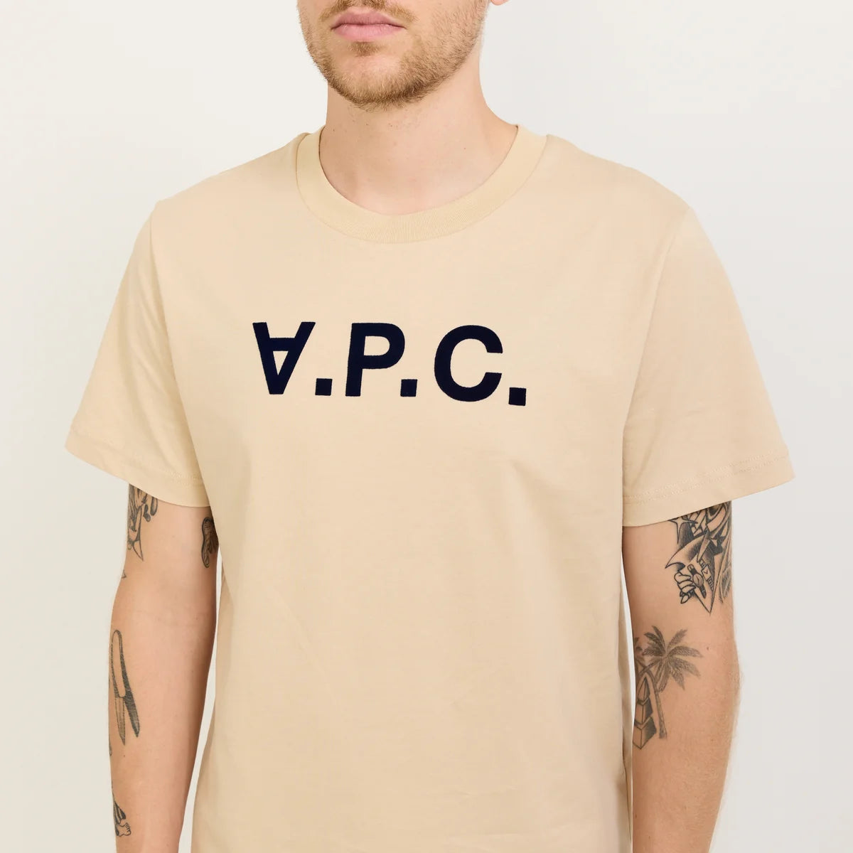 Beige Dark Navy Standard Grand Vpc Gots T-Shirt