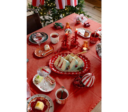 Large Oval Plate Heart and Gingerbread Man