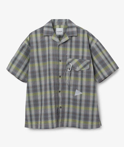 Dry Check Open SS Shirt- Gray