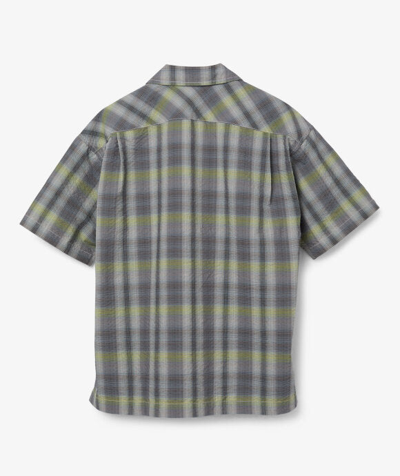 Dry Check Open SS Shirt- Gray