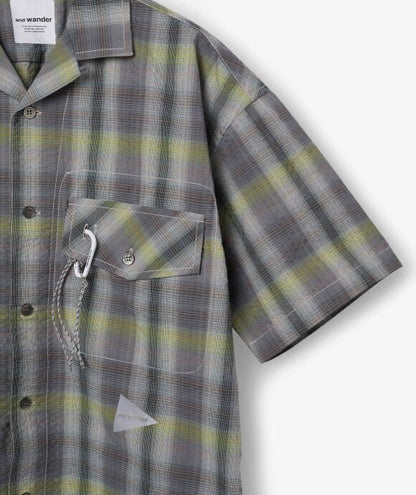 Dry Check Open SS Shirt- Gray