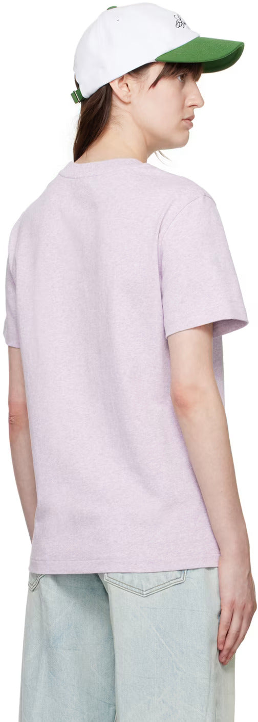 T-Shirt Standard Rue Madame Gots - Mauve chine/Blanc