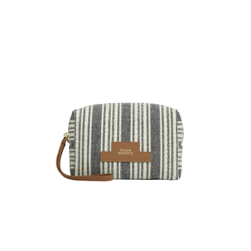 Cosmetic Pouch Caramel X Canvas Stripes