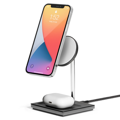 Snap Magnetic 2-in-1 Wireless Charger Slate