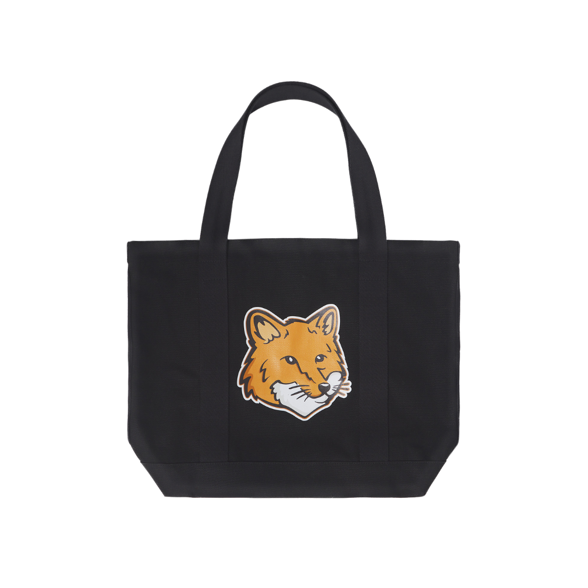 Maison Kitsune | totes for women - Fox Head Tote Bag | Black | kapok