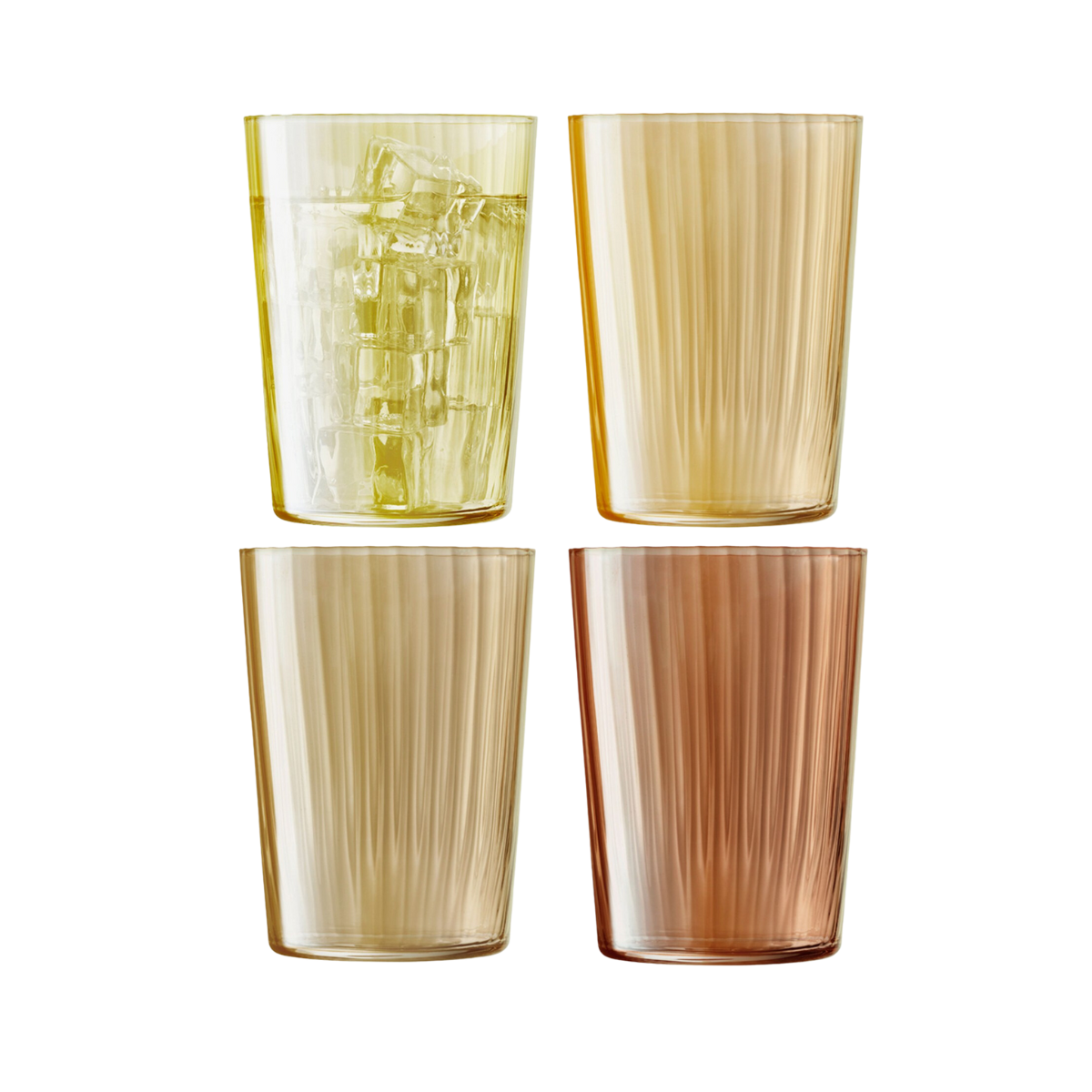 Gems Tumbler 560ml Amber (Set of 4)