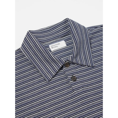 Tex Stripe Jersey S/S Loose Polo Dark Navy