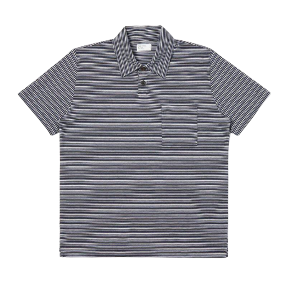 Tex Stripe Jersey S/S Loose Polo Dark Navy