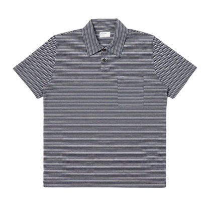 Tex Stripe Jersey S/S Loose Polo Dark Navy