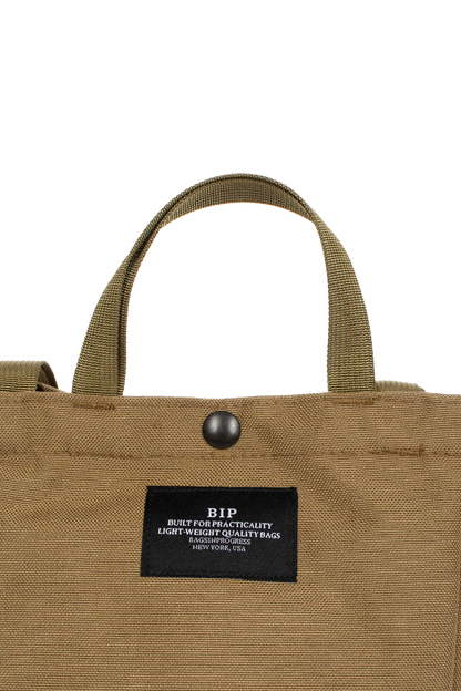 Small Side Pocket Tote Khaki