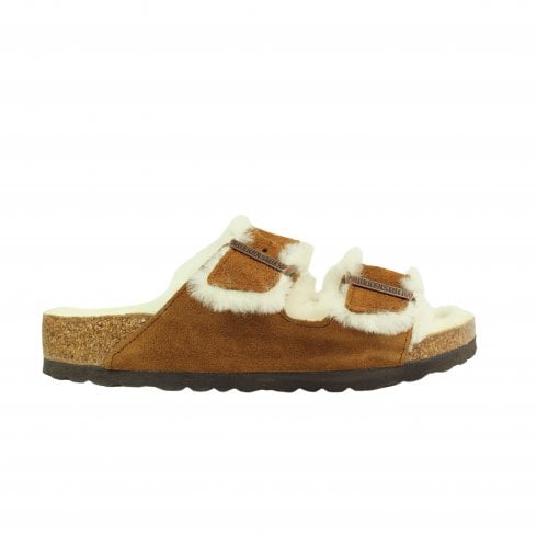 Arizona Shearling Leather Sandals Mink