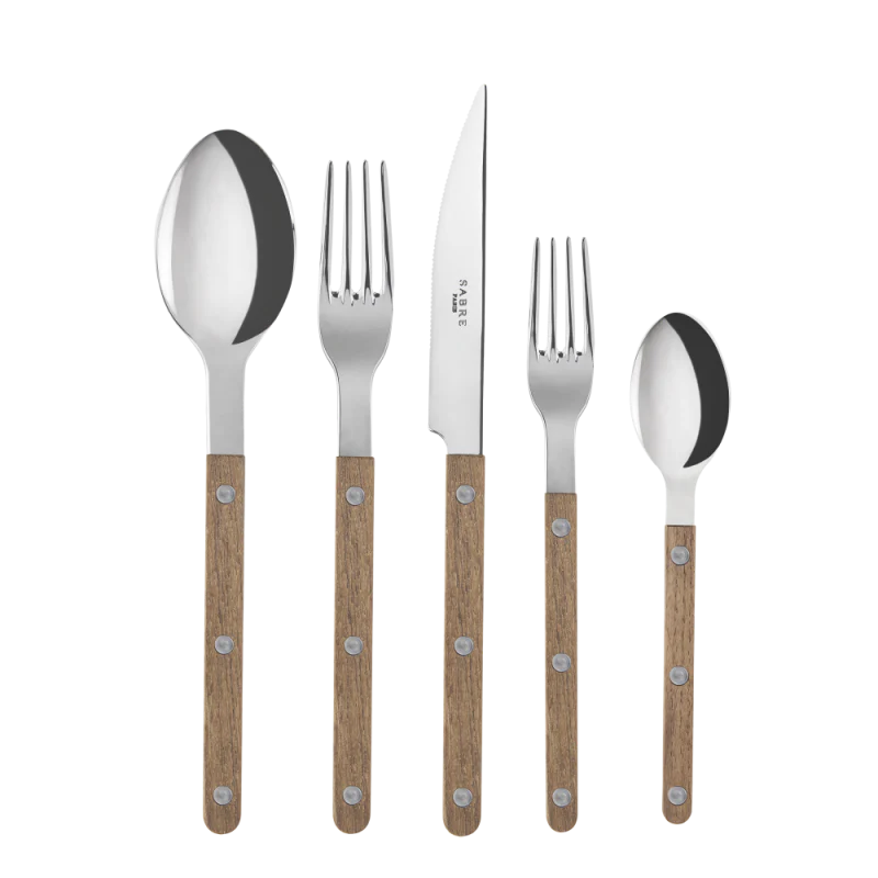 Bistrot Teak Shiny / 5-Piece Set A -4-Piece Set+Dessert Fork #9