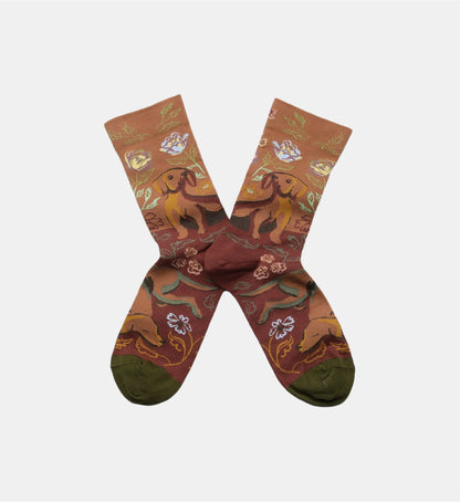 Chaussettes Chien Caramel