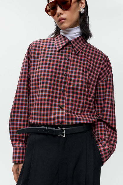 Checked Oversized Shirt