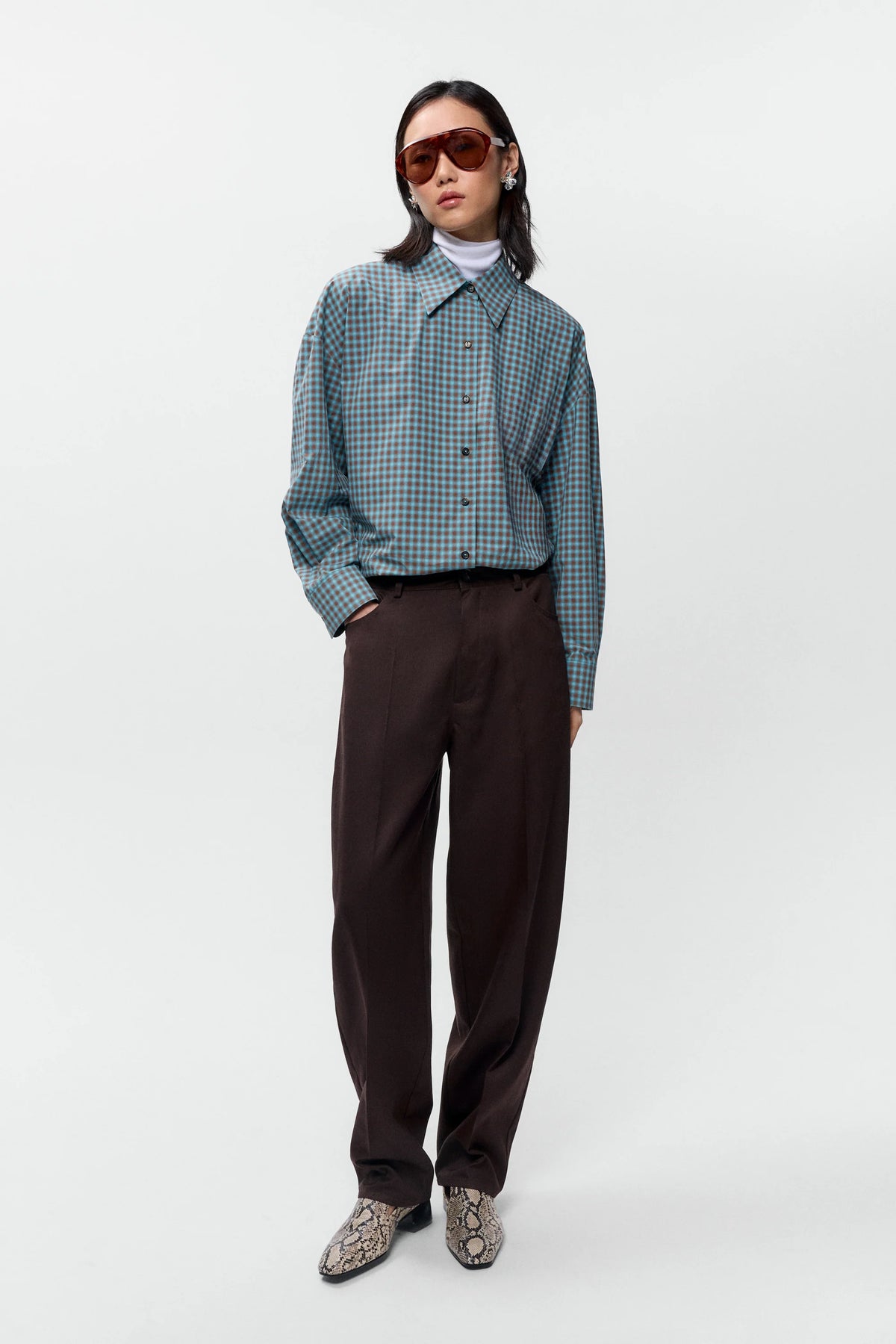 Checked Oversized Shirt