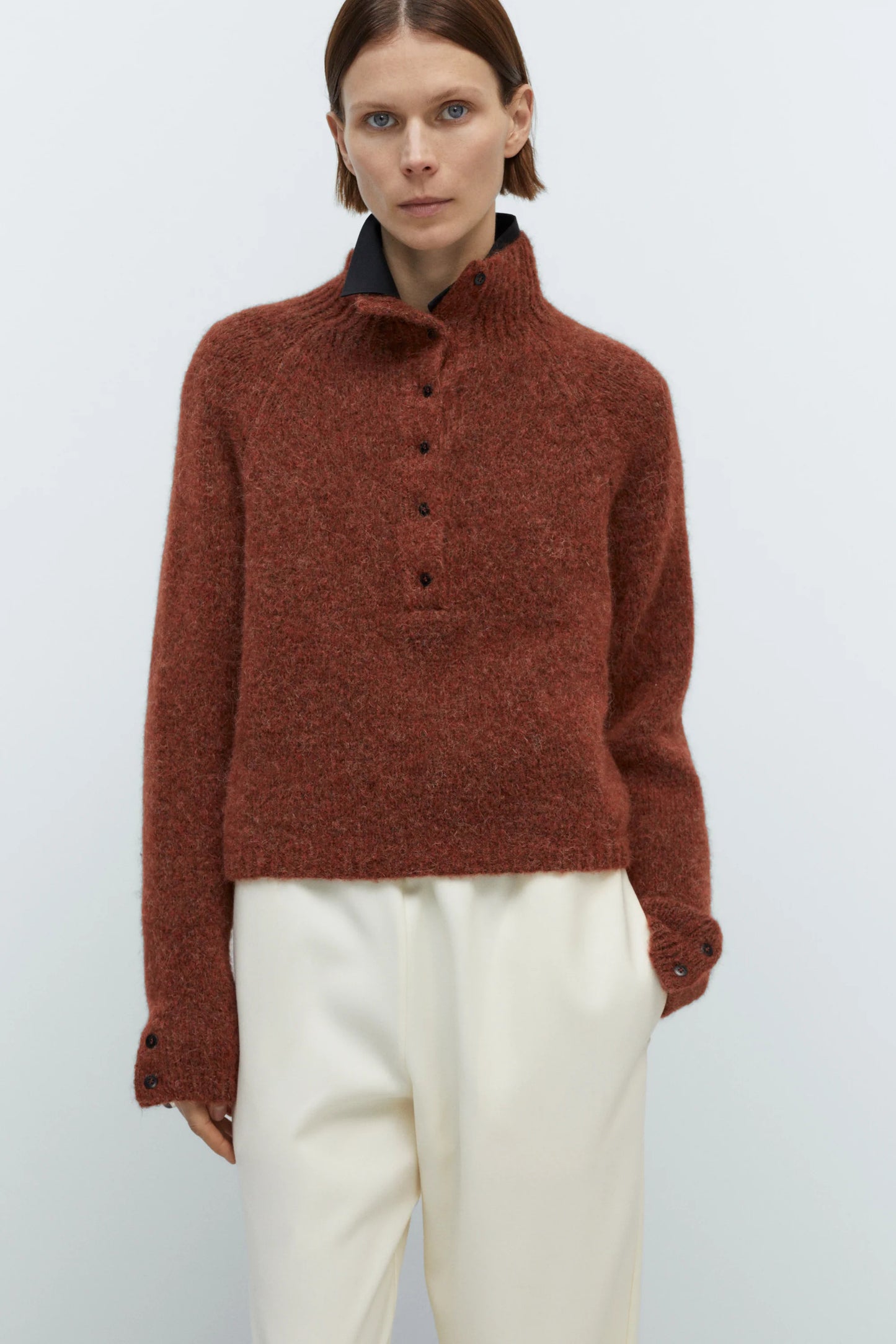 Baby Alpaca Polo Sweater