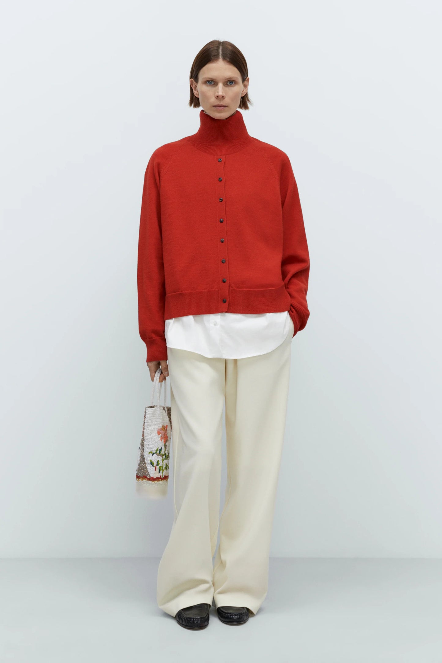 Merino Wool Buttoned Sweater