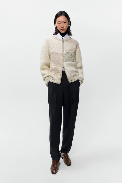 Marled Zip-Carigan