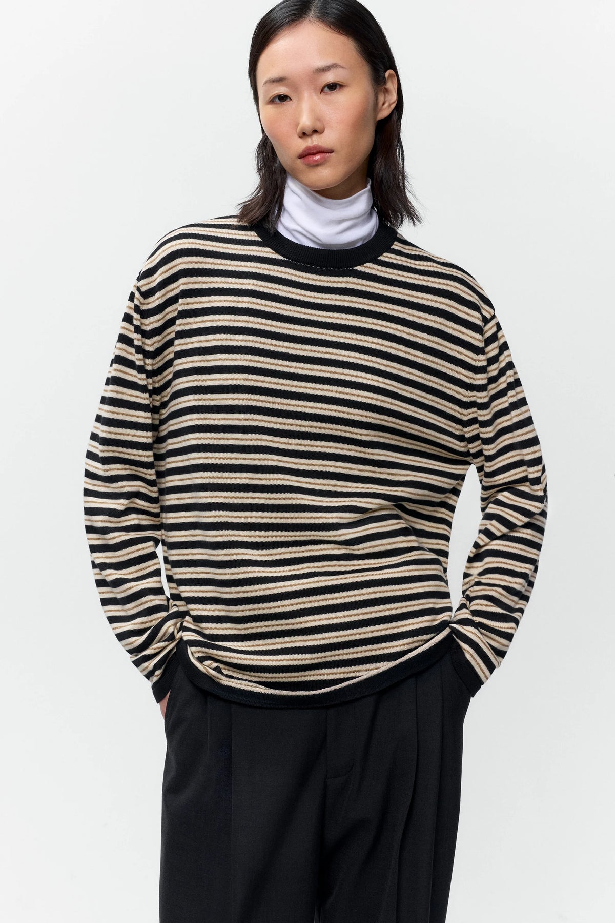 Organic Cotton Striped Long-Sleeve Tee