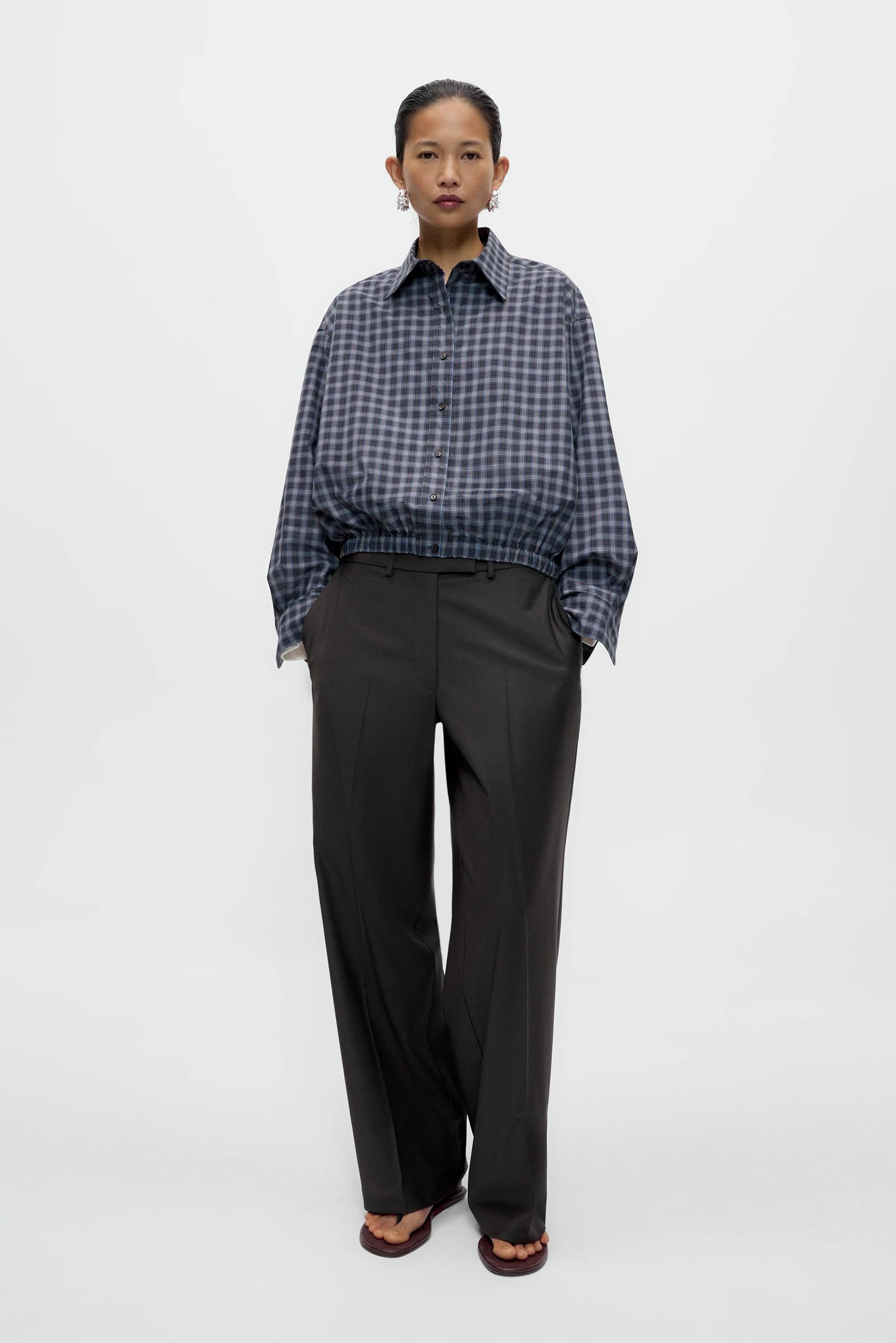 Checked Bomber Shirt
