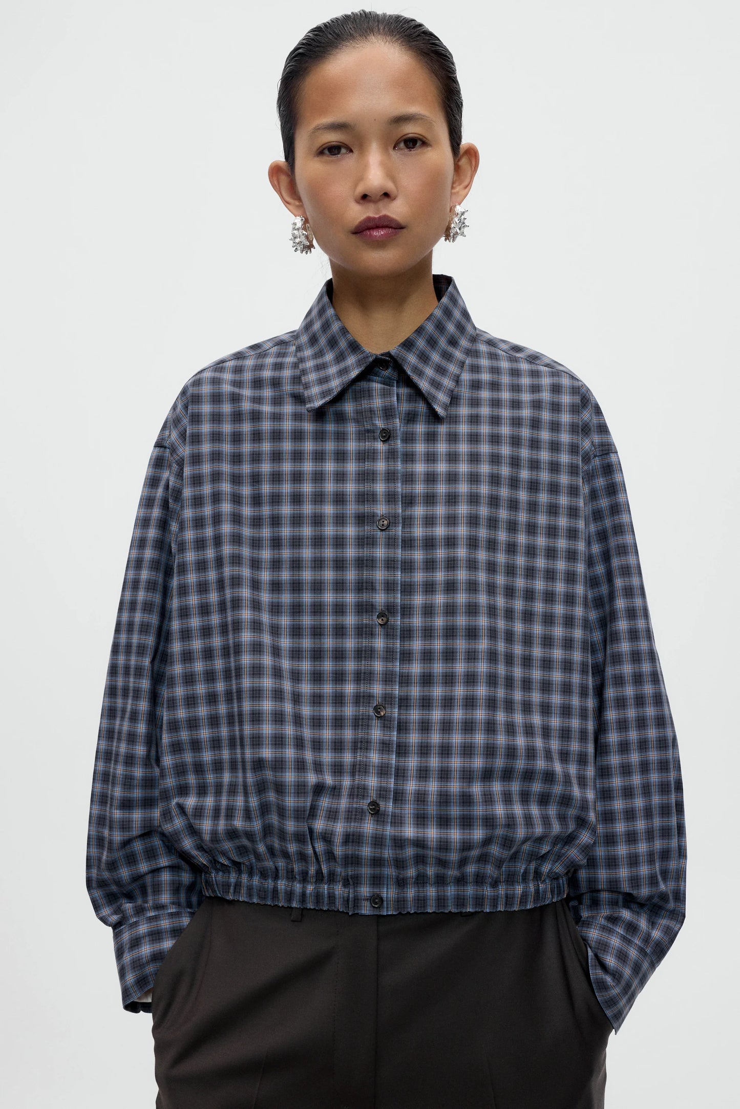 Checked Bomber Shirt