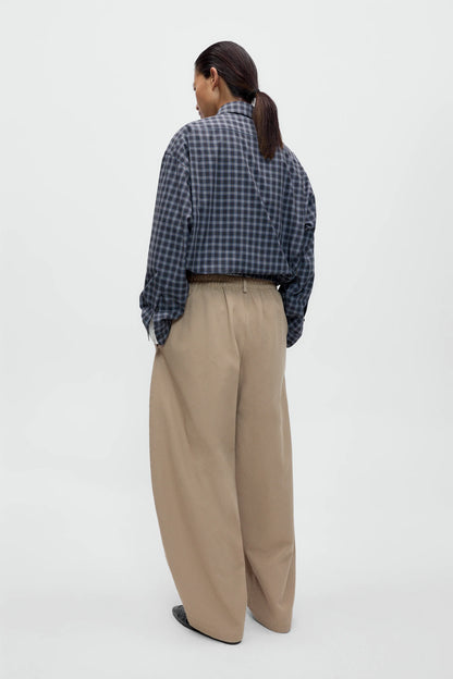 Cotton Curved Pants