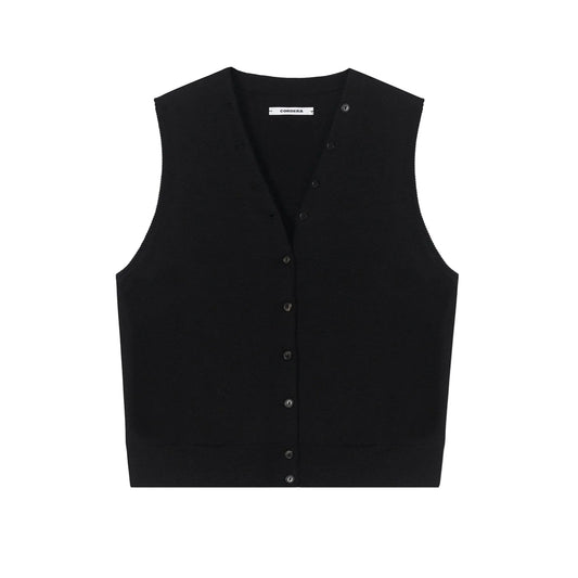 Merino Wool Button Waistcoat