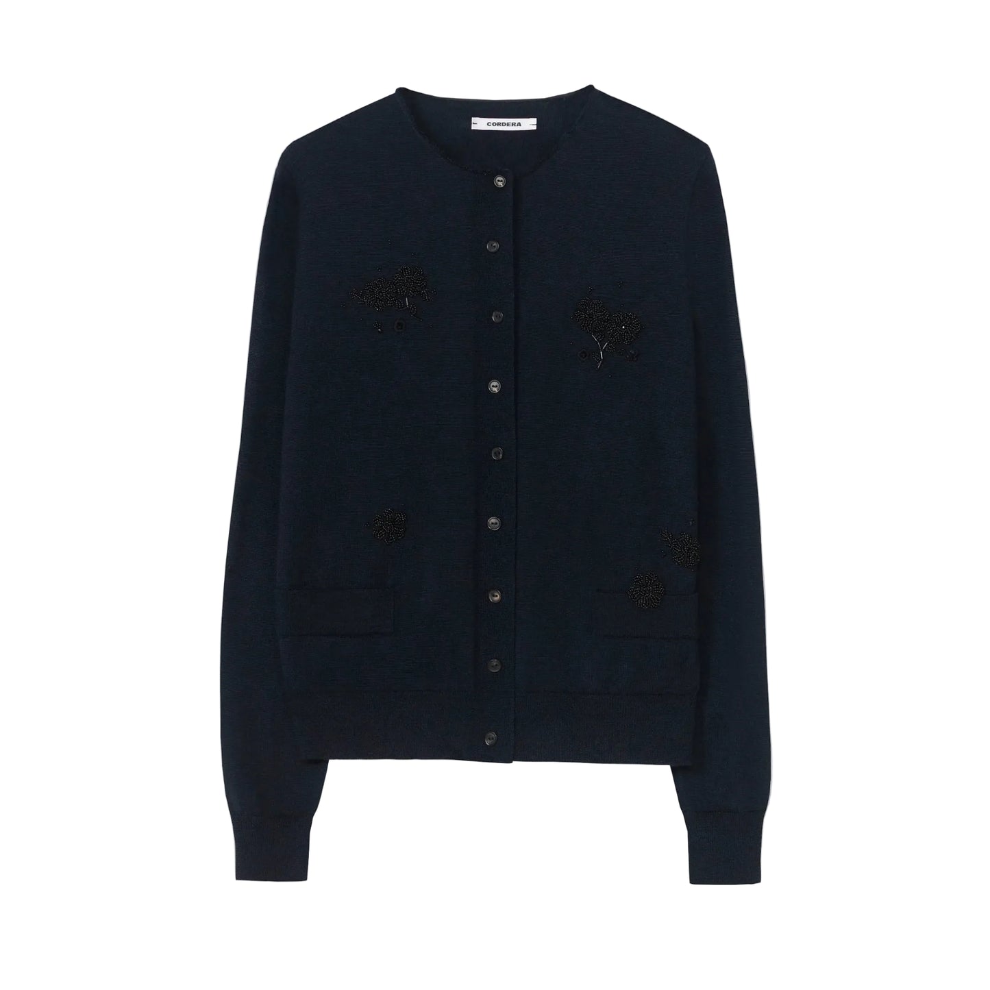 Merino Wool Embellished Cardigan