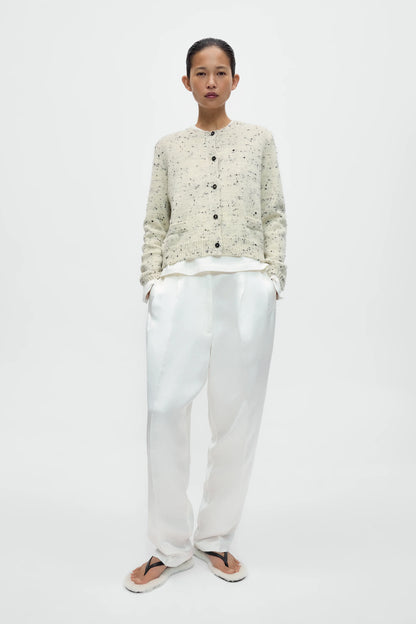 Merino Wool Flecked Cardigan
