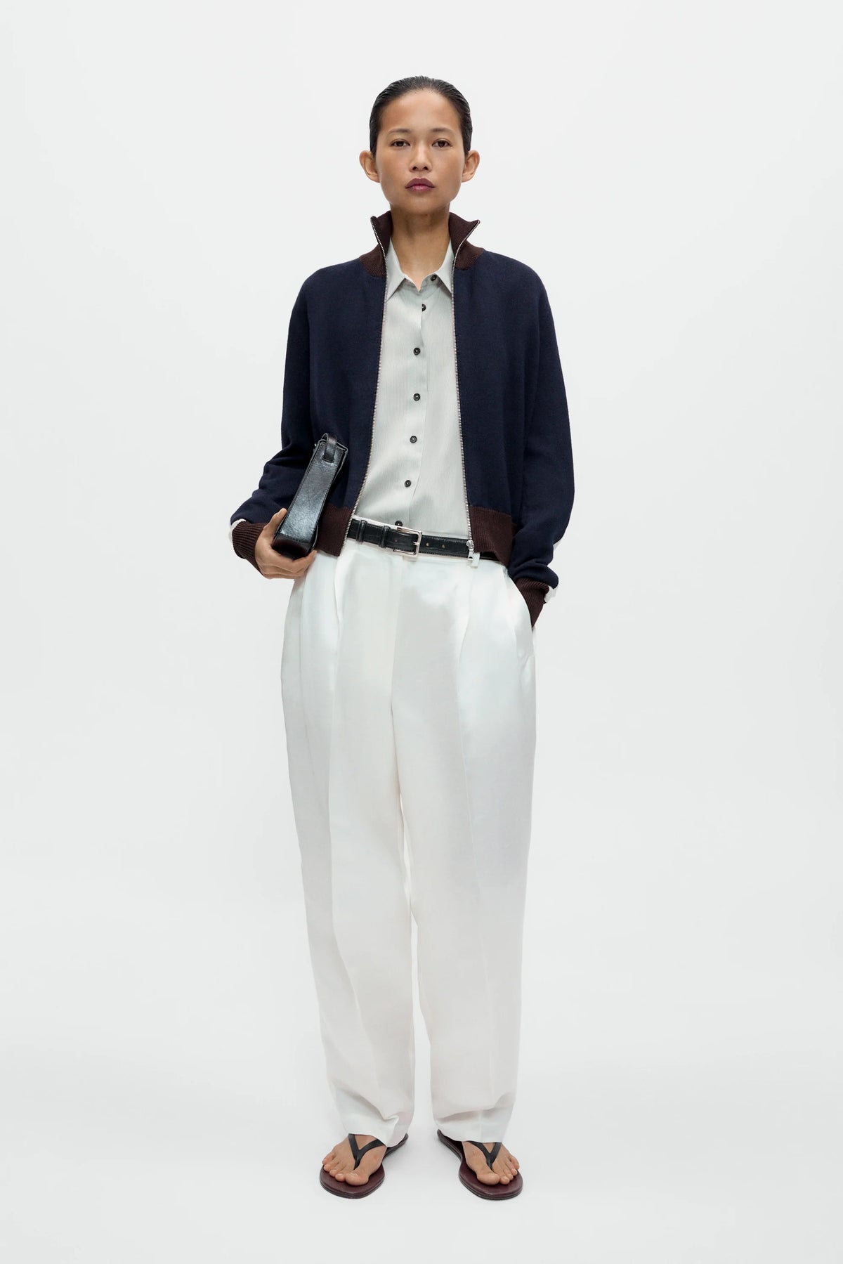 Merino Wool Sporty Cardigan
