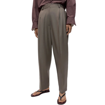 Virgin Wool Masculine Barrel Pants