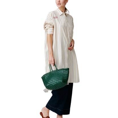 Small Bamboo Triple Jump Woven Shoulder Bag