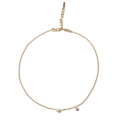 Necklace w/ FWP and CZ (size 17.5")