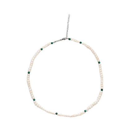 Pearl And Stone Beaded Necklace