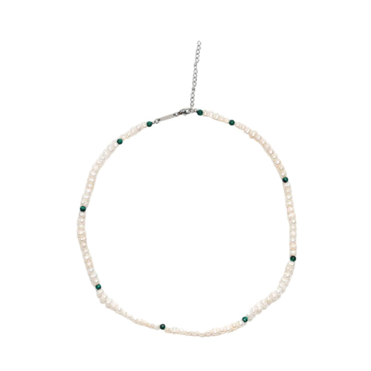 Pearl And Stone Beaded Necklace