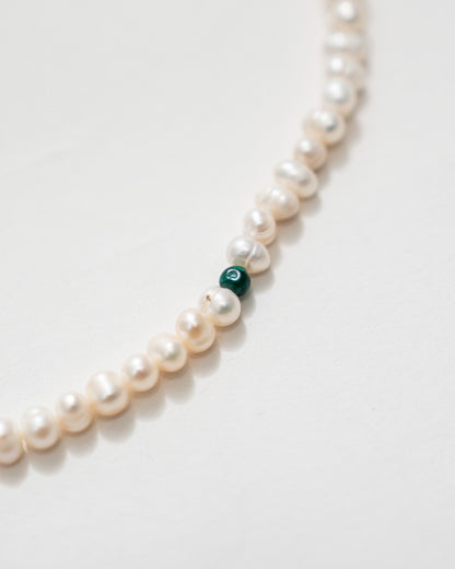 Pearl And Stone Beaded Necklace