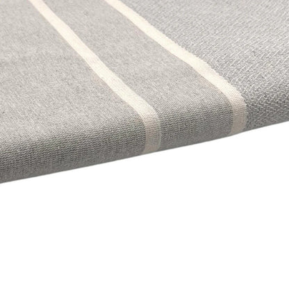 Herringbone Fouta 100 x 200 cm Beach Towel Light Grey