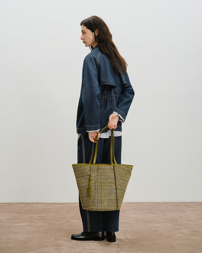 Large Lamp Shade Tweed Tote