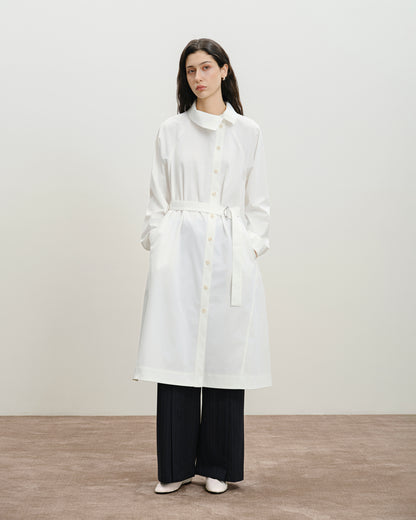 Folded Collar Shirt Dress