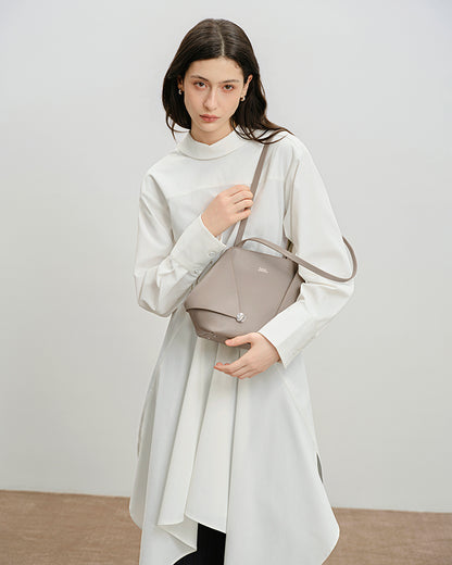 Small Collar Nappa Tote