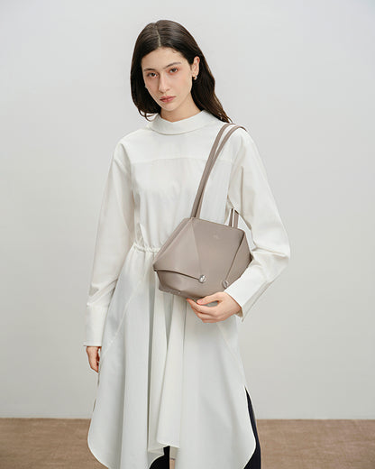 Small Collar Nappa Tote