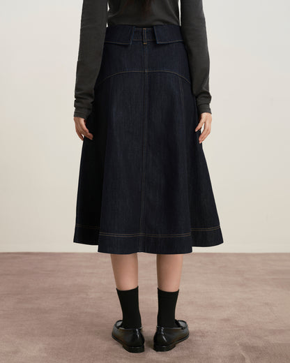 Collared A-Line Skirt