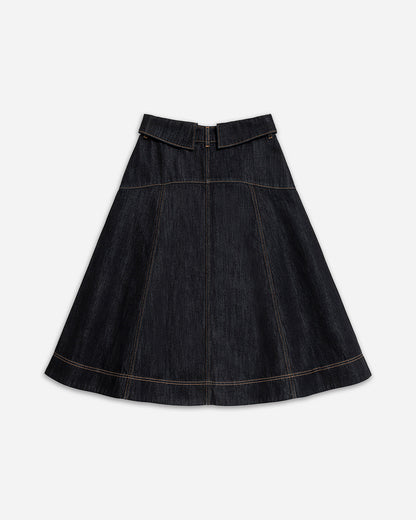 Collared A-Line Skirt